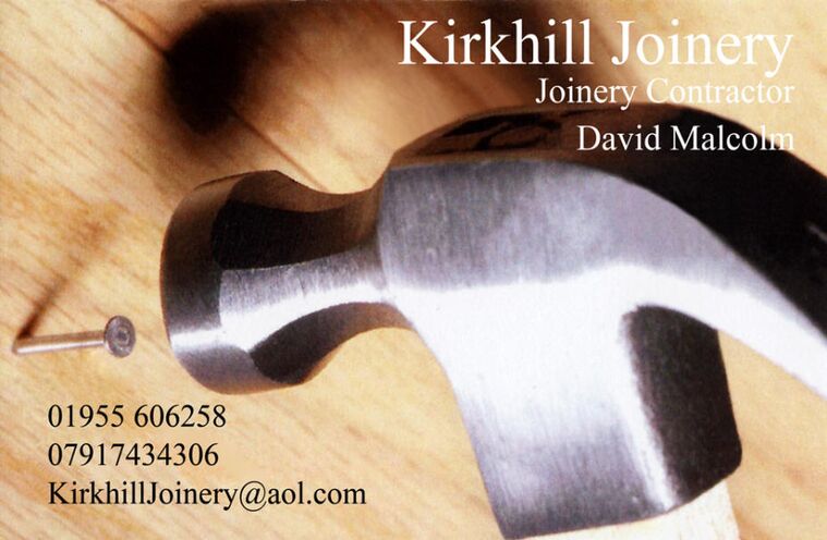 Kirkhill Joinery Buisness Card